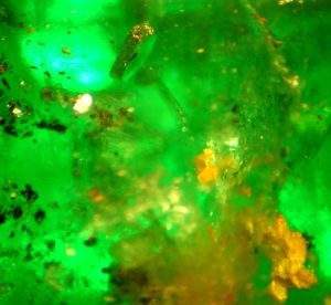Emerald with range of inclusions