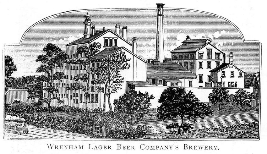 Wrexham Lager Brewery in 1890s